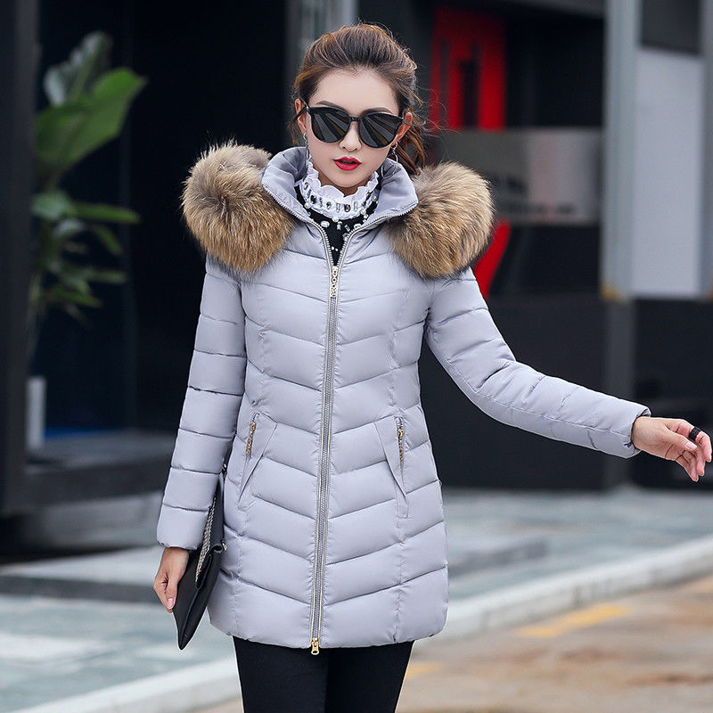 Winter jacket women fashion slim long cotton-padded Hooded jacket parka female wadded jacket outerwear winter coat women - ladieskits - 0