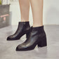 Autumn and winter leather boots for women 2021 new and ankle boots - ladieskits - 0
