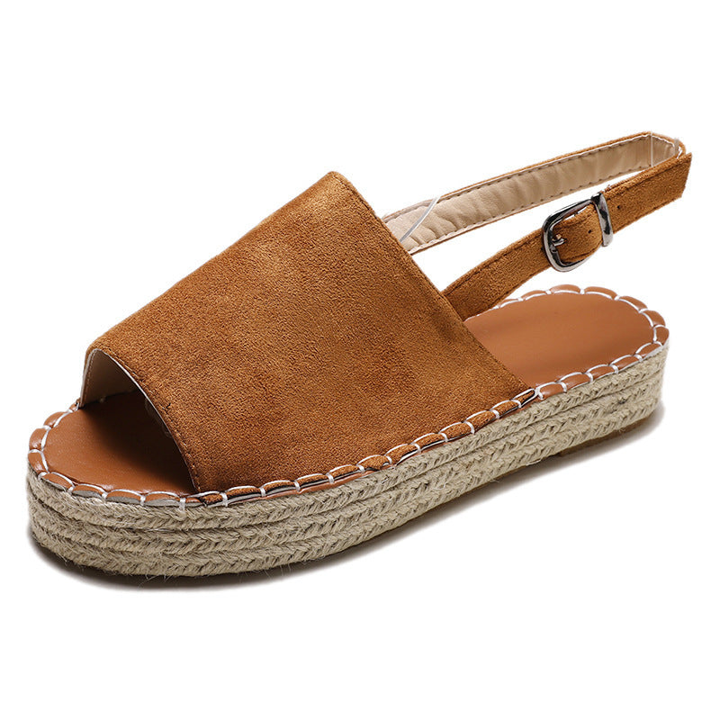 Bohemian straw sandals - ladieskits - 0