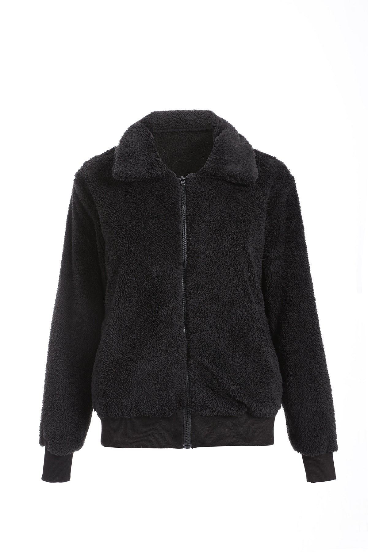 Winter Autumn Women Lapel Zipper Jacket Coat - ladieskits - 0