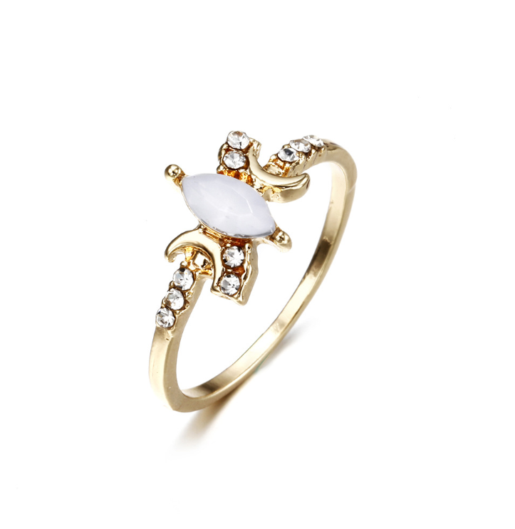 New Vintage Geometric Jewelry Women Sliver Rose Gold Moonstone Ring For Women Wedding Engagment Ring - ladieskits - luxury rings