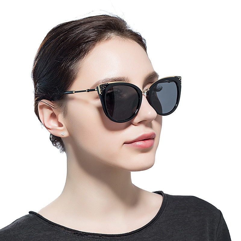 2021 new Italian tide brand sunglasses fashion frame sunglasses cat eyes polarized sunglasses women - ladieskits