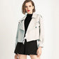 Leather Jacket Women New Outerwear Large Retro - ladieskits - 0