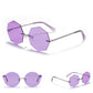 Women's Polygonal Frameless Sunglasses - ladieskits