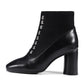 Thick heel high heel booties with rivets - ladieskits - 0