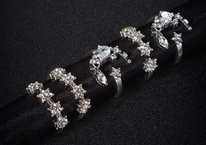 Shining Star Tassel Earrings Back Hanging Exquisite Earrings - ladieskits - luxury rings