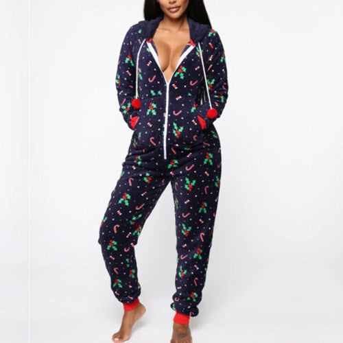 Hooded Nightwear for women Christmas Pajamas set - ladieskits - women pajamas