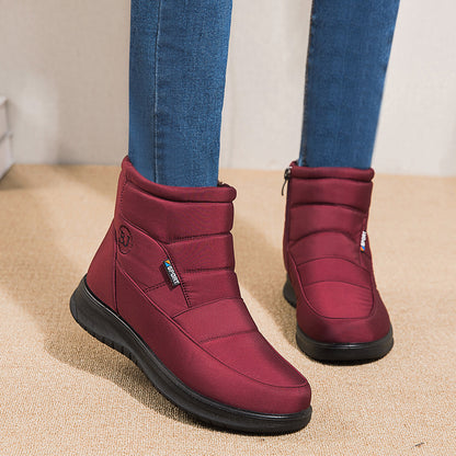 Ankle Boots For Women Non-slip Waterproof Snow Boots Flat Heels Warm Shoes - ladieskits - 4