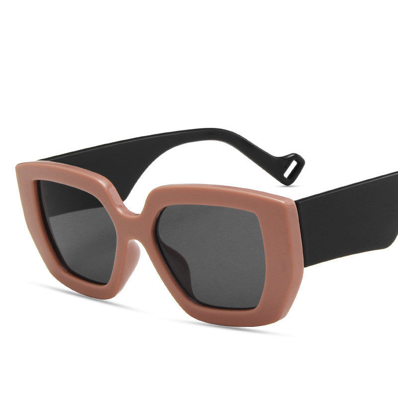 Side Sunglasses Personality Polygon Contrast Sunglasses Retro Sunglasses - ladieskits - 0