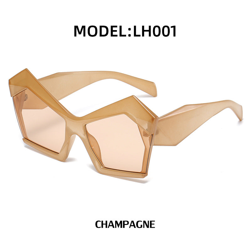 Women's Fashion Personality Street Shooting Polygonal Sunglasses - ladieskits