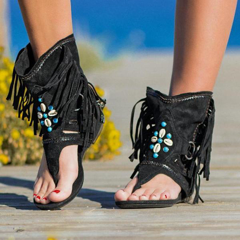Beaded Roman sandals women - ladieskits - 0