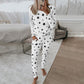 Printed Long-Sleeved Casual Home Service Suit Pajamas Women - ladieskits - women pajamas