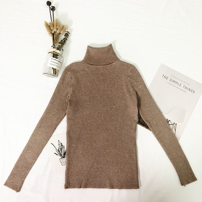 Women's Knit Sweater, Turtleneck Winter Pullover - ladieskits - 0