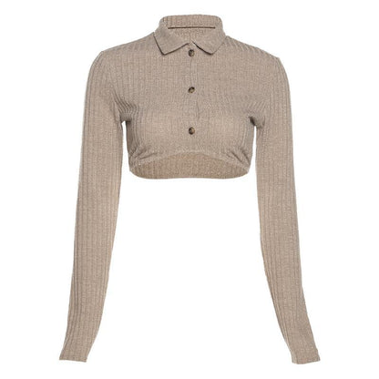 Winter New Vintage Collar Long Sleeve Sweater Women - ladieskits - sweatshirt vs sweater