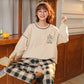 Pajamas Women Autumn And Winter Long-sleeved Pure Cotton - ladieskits - women pajamas