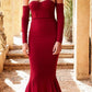 Bodycon Mermaid Long Prom Dress with Long Sleeves, Simple Prom Gown.GDC1138
