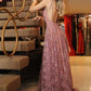 Boho Lace Long Low Back A-line Summer Prom Dress Evening Dress ,GDC1113
