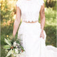 Cap Sleeves Lace Two Piece Wedding Dress,Long Bridal Separates,20082232