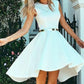 White Short Prom Dress Short Homecoming Dress Semi Formal Dress,GDC1305