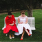 Country Style Cap Sleeves Polka Dot Tea Length 50s Style Wedding Dress,20110639