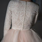 Country Style Lace Crop Top 2 Piece Wedding Dresses with Long Sleeves,20081501