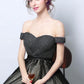 Delicate Black Tulle Off Shoulders Princess Ball Gown Wedding Dress,GDC1218