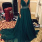 Emerald Green Chiffon Seductive Evening Dress Formal Prom Dress,GDC1219