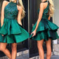 Emerald Green Prom Dress,Short Prom Dress,Freshmen Homecoming Dress,Graduation Dress,MA087