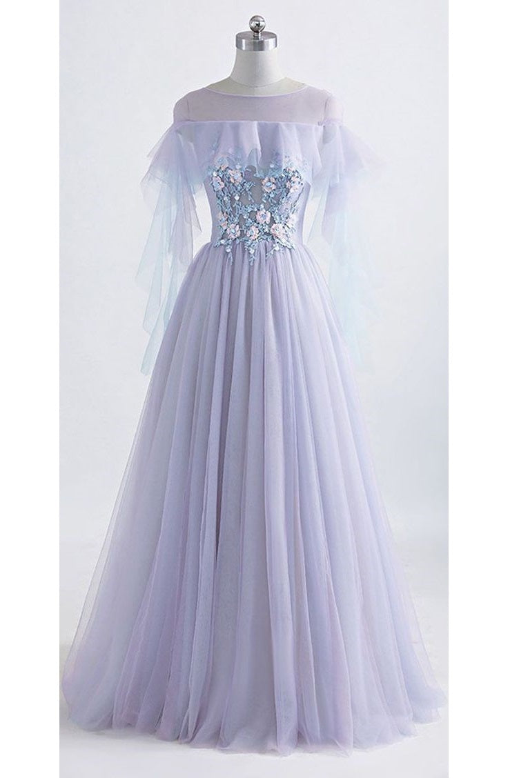 Flowy Tulle Lilac 8th Grade Formal Dress Prom Dress ,21121318