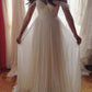 Flowy Wedding Dress,Tulle Wedding Dress, Boho Wedding Dress,Romantic Wedding Dress,WS048