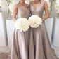 Gray/Grey Bridesmaid Dresses,Simple Bridesmaid Dresses,Long Bridesmaid Dresses,Fs064