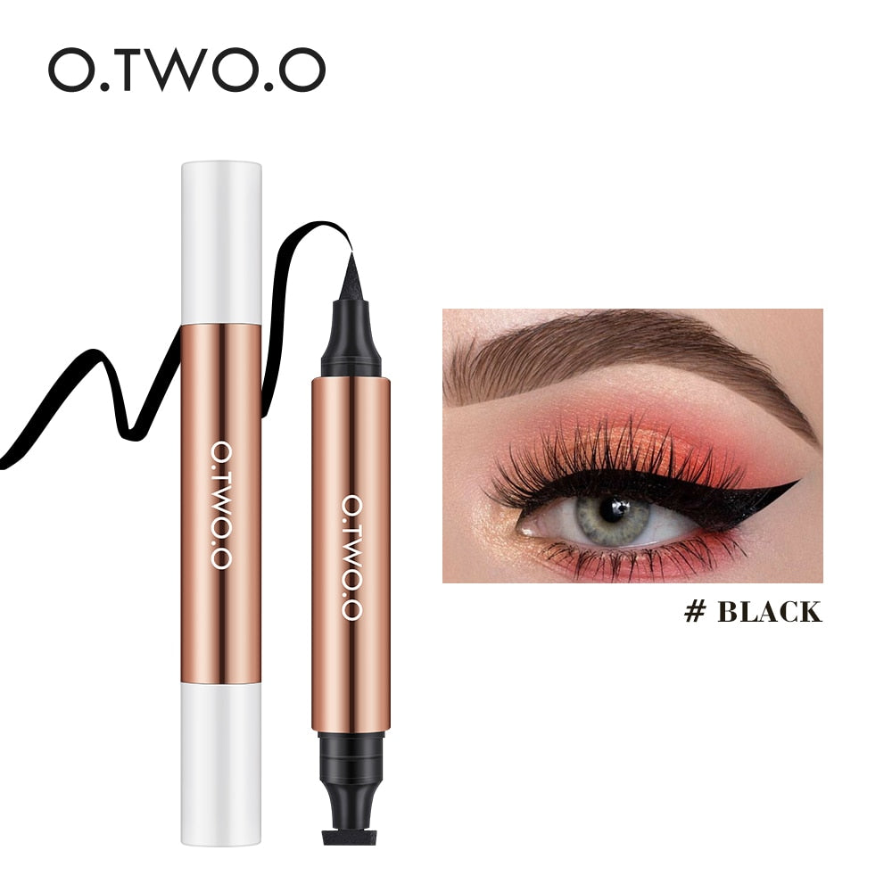 New Eyeliner Stamp Black Liquid | Waterproof | Fast Dry Double-ended Eye Liner - ladieskits - Eyeliner
