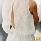 Lace Halter Stylish Two Piece Wedding Dress with Pockets,Bridal Sepatates,20082211