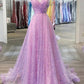 Lilac Spaghetti straps Formal Dress Prom Dress,21121303