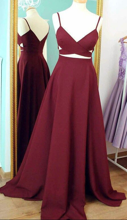 Burgundy Prom Dress,Prom Dress Junior,Long Prom Dress,Wedding Guest Outfits,MA015