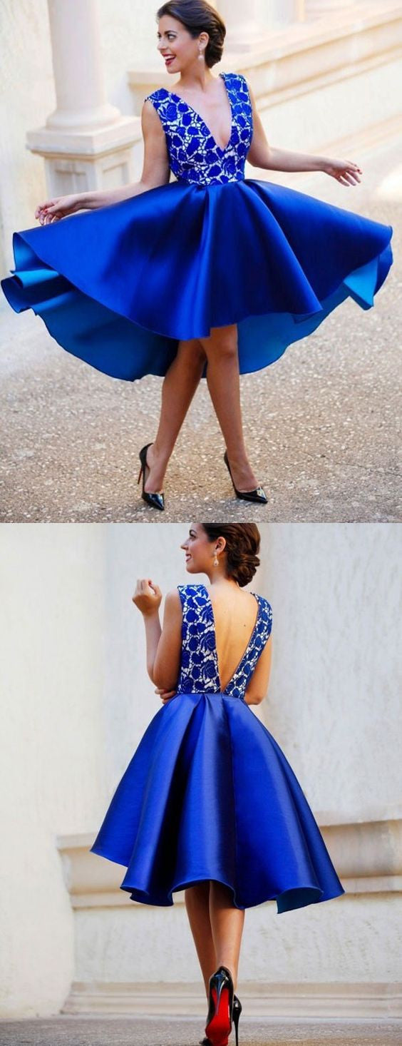 Royal Blue Short Prom Dress Blue Homecoming Dress Short Formal Dresses,MA027