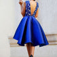 Royal Blue Short Prom Dress Blue Homecoming Dress Short Formal Dresses,MA027