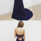 Navy Blue Prom Dress Two Piece Prom Dress Long Prom Dress 2021 Prom Dress MA082