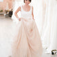 Modern Trendy Loose Casual Crop Top Two Piece Long Wedding Dress Bridal Separates 20082552,