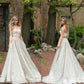 Modern Trendy Spaghetti Strapes Crop Top Wedding Dress,A-line Affordable lace Bridal Separates,20082672