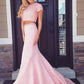 Pink Prom Dress Long Prom Dress Two Piece Prom Dress Cheap Prom Dress MA133