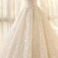 Glamour Modest Jewel Neck Modest Long Sleeve Ball Gown Wedding Dress,GDC1119