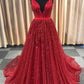 Red Sequins Evening Dress Prom Dress,21121301