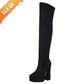 Thigh High Boots Double Platform Block High Heels Over The Knee Boots Zip Sexy Long Shoes Boots For Woman - ladieskits - Boot