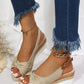 Thick Platform Solid Women Casual Wedges Sandals Open Toe Buckle Women Summer Beach Sandals