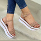 Thick Sole Fish Mouth Women Beach Sandals One Line Buckle