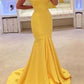Simple Bodycon Yellow Prom Dress Trumpet Long Senior Graduation Prom Dress,GDC1148