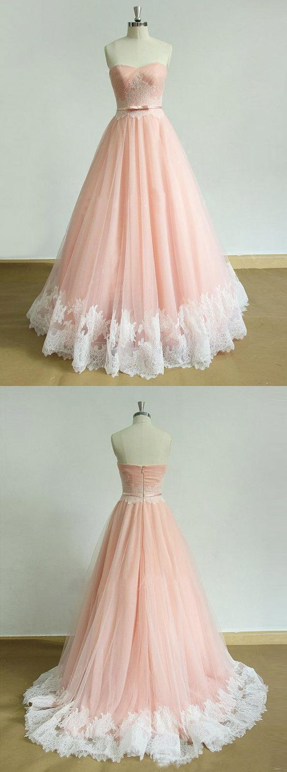 Strapless Blush Pink Tulle Prom Dress 8th Grade Dance Dress,21121319