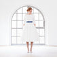 1950s Tea Length Wedding Dress with Sleeves Vintage Short Wedding Dress,WS024