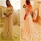 Lace Wedding Dress,Off Shoulder Wedding Dress,Long Sleeve Wedding Dress,Wedding Dress with Sleeves,WS054